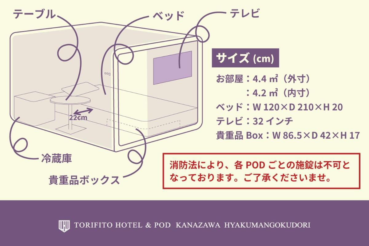 Torifito Hotel & Pod Kanazawa Exteriör bild