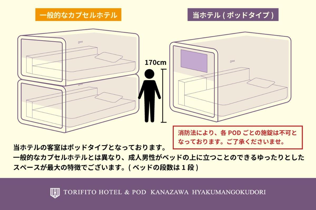 Torifito Hotel & Pod Kanazawa Exteriör bild